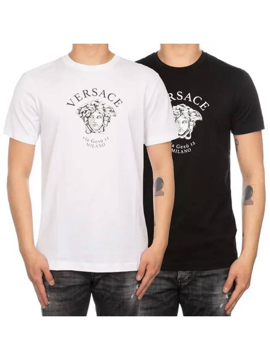 Medusa logo printing short sleeve t-shirt A88659 A228806 - VERSACE - BALAAN 1