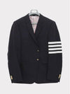 Plain Weave Suiting 4 Bar Classic Sport Jacket Jacket Navy - THOM BROWNE - BALAAN 2