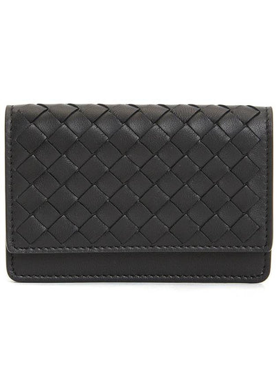 Men's Intrecciato Card Wallet Black - BOTTEGA VENETA - BALAAN 2