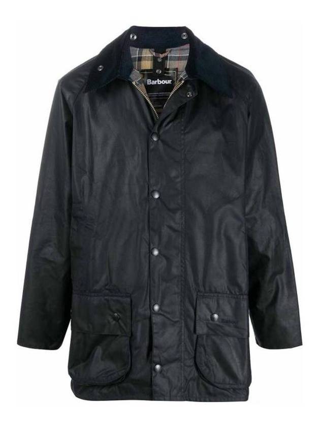 Men's Beaufort Wax Jacket Navy - BARBOUR - BALAAN 2