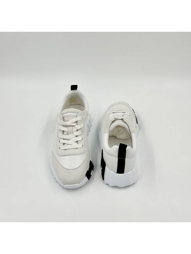 Bouncing Leather Low Top Sneakers Blanc - HERMES - BALAAN 8