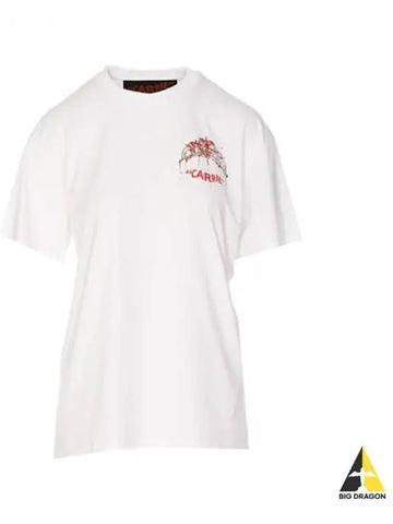 J W Anderson CARRIE Print Short Sleeve T Shirt Black White JT0115 PG1073 - JW ANDERSON - BALAAN 1