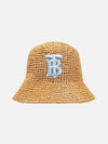 Monogram Motif Raffia Effect Bucket Hat Beige - BURBERRY - BALAAN 2