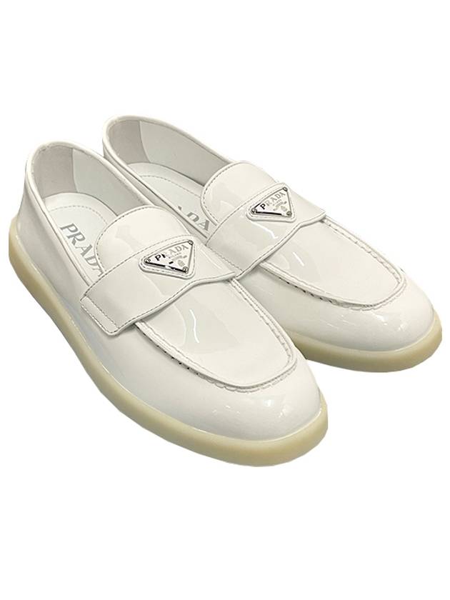 Triangle Logo Loafers White - PRADA - BALAAN 2