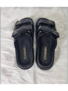 CC Logo Velcro Sandals Black - CHANEL - BALAAN 10