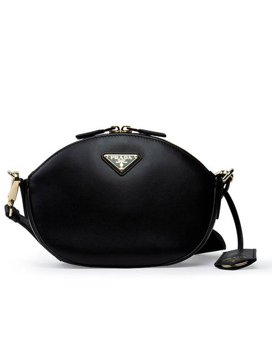 Leather Mini Shoulder Bag Black - PRADA - BALAAN 2