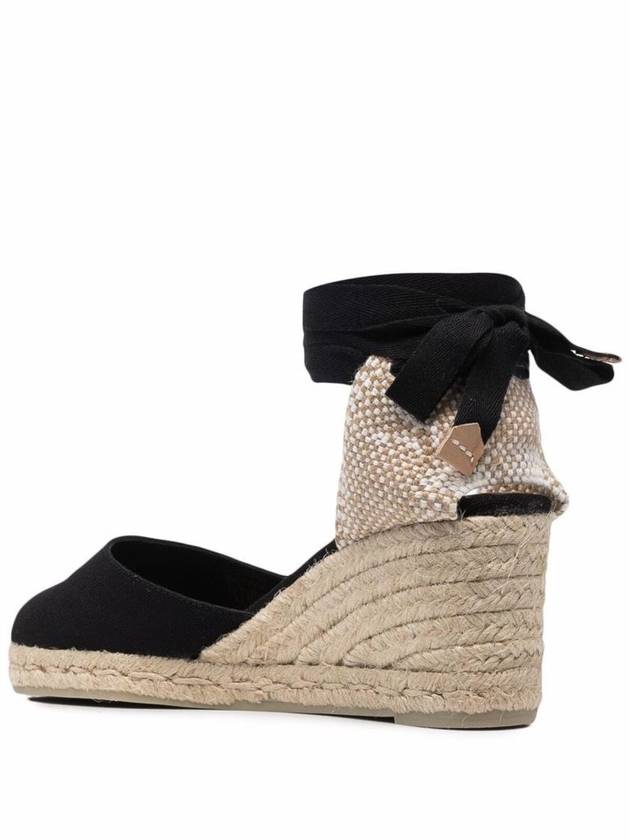 Castañer Black 'Carina' Wedge Espadrilles - CASTANER - BALAAN 3