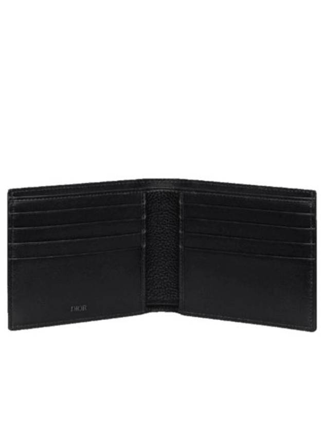 Saddle Grained Calfskin Leather Cald Wallet Black - DIOR - BALAAN 4