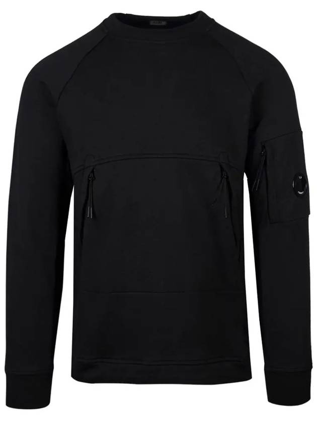 Lens Wappen Crew Neck Sweatshirt Black - CP COMPANY - BALAAN 3