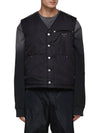 Triangle Logo Re-Nylon Padded Vest Black - PRADA - BALAAN 2