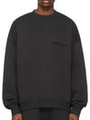 Essential Cotton Blend Fleece Logo Patch Bag Collar Crew Neck Sweatshirt - FEAR OF GOD ESSENTIALS - BALAAN 1