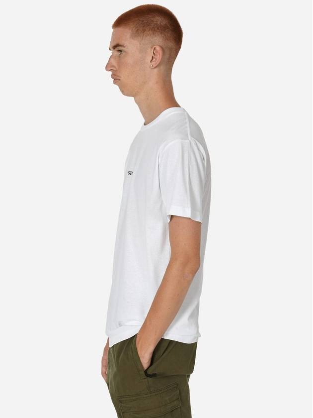 Archivio Project Lino Watro Cotton Jersey Short Sleeve T-Shirt White - STONE ISLAND - BALAAN 3