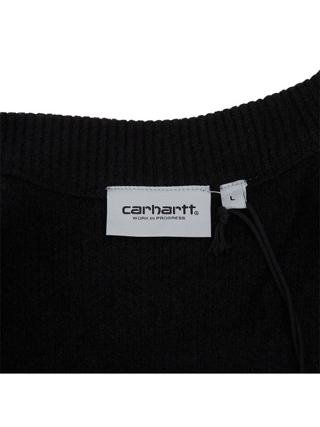 Brown Ducks V-Neck Knit Cardigan Black - CARHARTT WIP - BALAAN 10