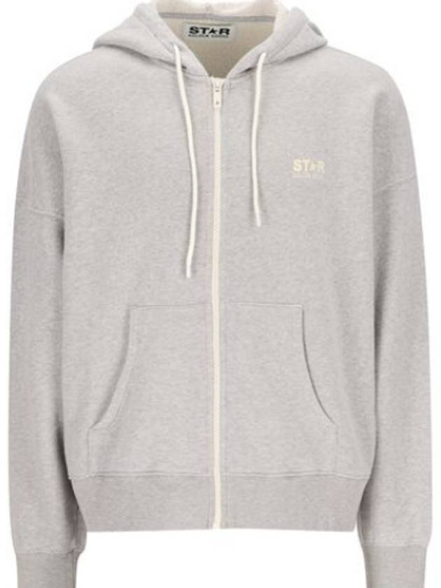 Star Logo Zip-Up Hoodie Melange Grey - GOLDEN GOOSE - BALAAN 4