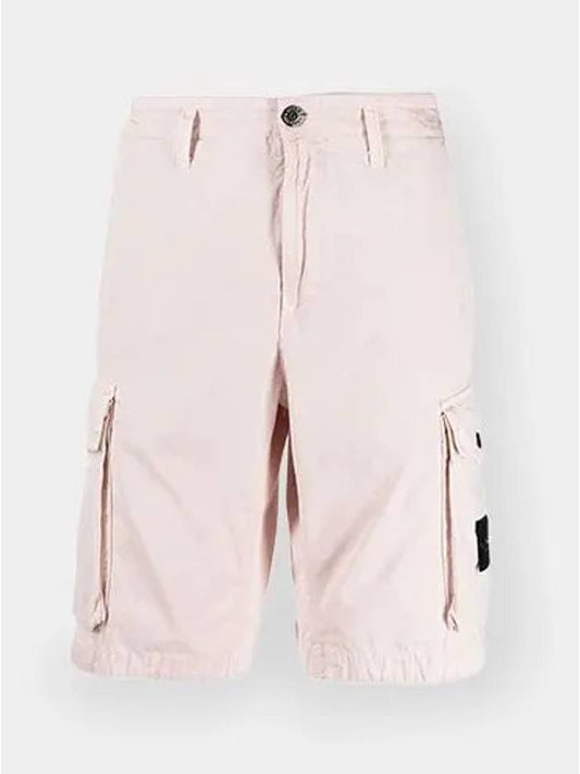 21SS 7415L07WA V0193 Patch Half Pants Ivory Men’s Pants - STONE ISLAND - BALAAN 1