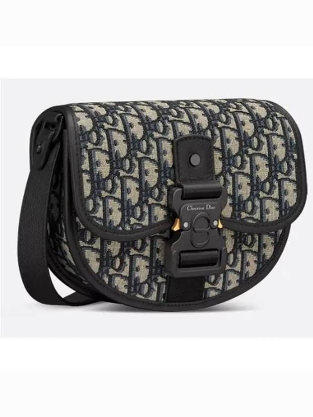 Oblique Jacquard Mini Gallop Saddle Bag Black Beige - DIOR - BALAAN 4