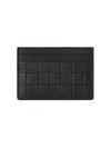 Intrecciato Card Wallet Black - BOTTEGA VENETA - BALAAN 1