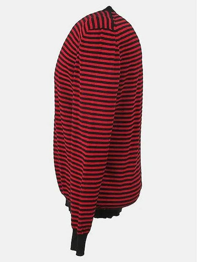 Red black striped pattern 100 wool men s knit - DIOR - BALAAN 2