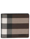 Check Leather International Bifold Wallet Dark Birch Brown - BURBERRY - BALAAN 4