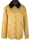 Corduroy Collar Diamond Quilted Jacket Brown - BURBERRY - BALAAN 3