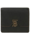 TB Grainy Leather Half Wallet Black - BURBERRY - BALAAN 2