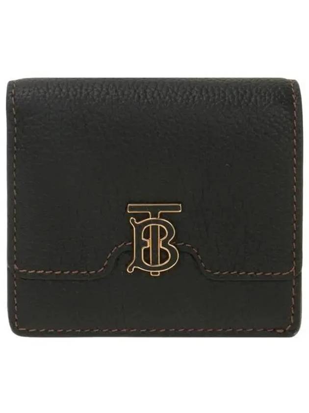 TB Grainy Leather Half Wallet Black - BURBERRY - BALAAN 2