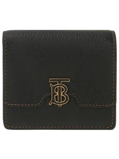 TB Grainy Leather Half Wallet Black - BURBERRY - BALAAN 2