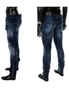 Men's Long Clement Spotted Jeans Blue - DSQUARED2 - BALAAN 3