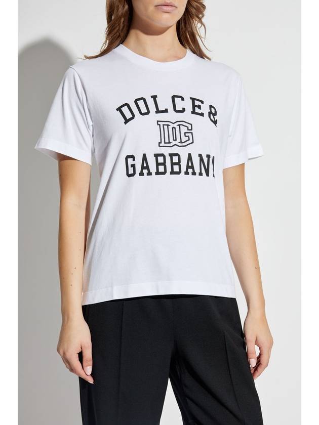 Dolce & Gabbana T-shirt With Logo, Women's, White - DOLCE&GABBANA - BALAAN 3