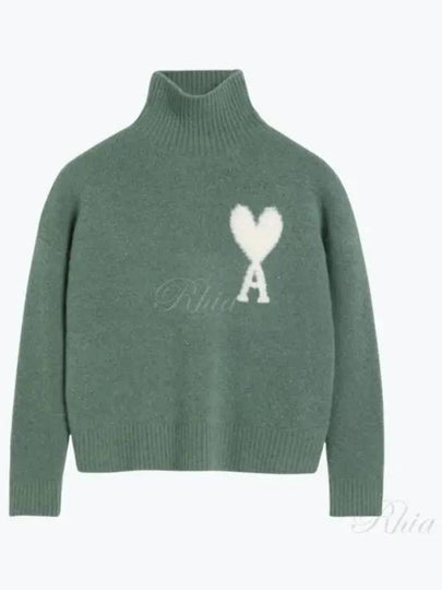 Alpaca Wool Blend Turtleneck Antique Clay - AMI - BALAAN 2