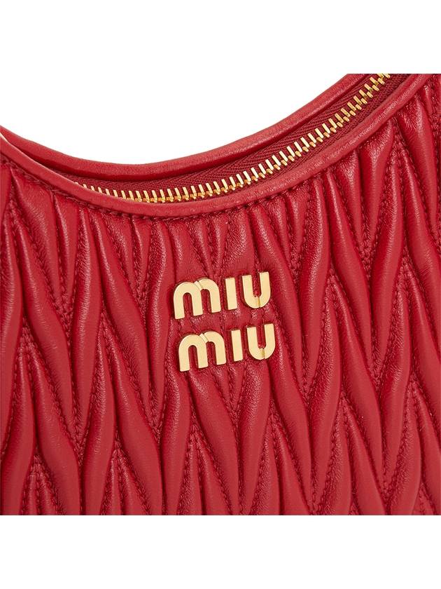 Matelasse Nappa Leather Shoulder Bag Red - MIU MIU - BALAAN 8