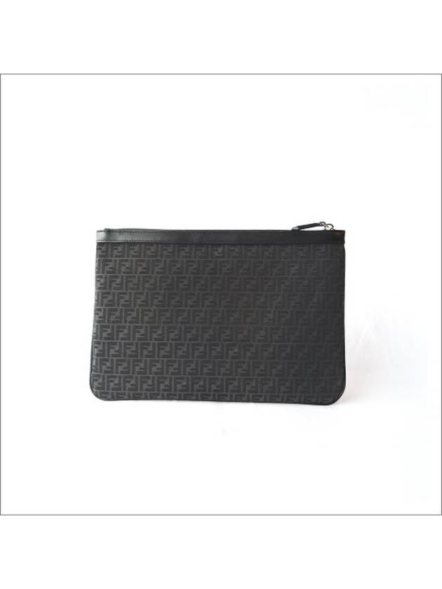 FF Logo Canvas Medium Clutch Bag Black - FENDI - BALAAN 10