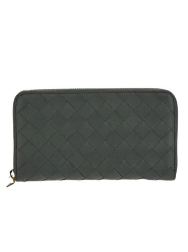 Intrecciato Zipper Around Long Wallet Aloe - BOTTEGA VENETA - BALAAN 1