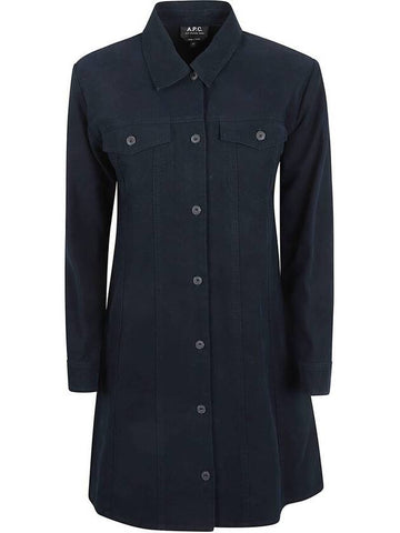 Alpine Denim Short Dress Blue - A.P.C. - BALAAN 1