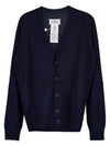 Cashmere Back Stitch Cardigan Navy - MAISON MARGIELA - BALAAN 11