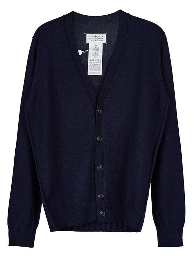 Cashmere Back Stitch Cardigan Navy - MAISON MARGIELA - BALAAN 11