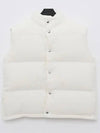 Button Padded Cotton Vest White - BOTTEGA VENETA - BALAAN 4