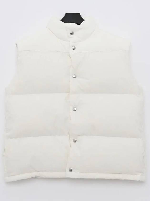 Button Padded Cotton Vest White - BOTTEGA VENETA - BALAAN 4