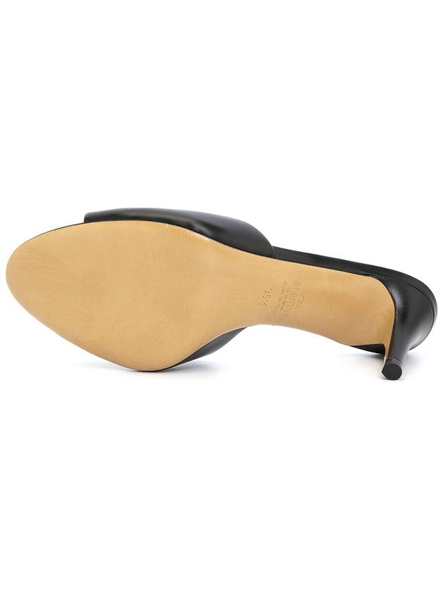 V Logo Signature Sandal Heels Black - VALENTINO - BALAAN.