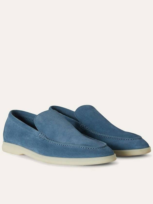 Summer Walk Suede Loafers Blu Verditer - LORO PIANA - BALAAN 1