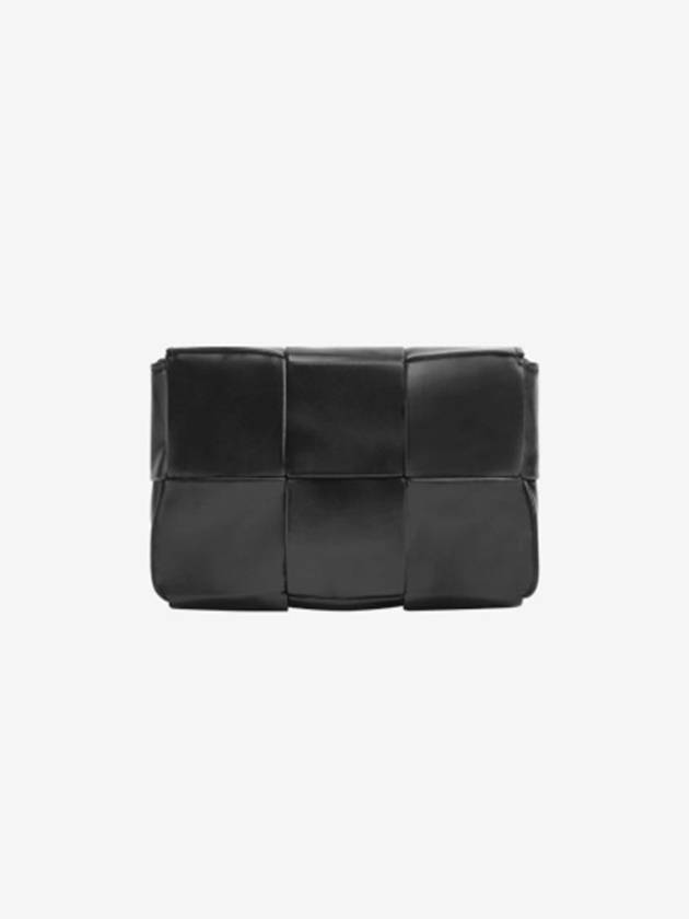 Cassette Small Leather Cross Bag Black - BOTTEGA VENETA - BALAAN 3