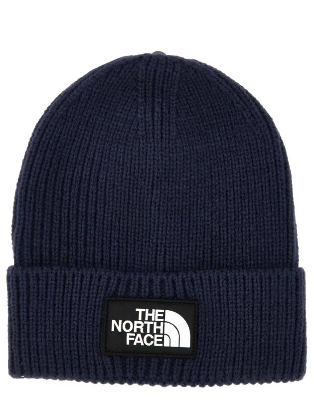 TNF Logo Box Cuffed Beanie Navy - THE NORTH FACE - BALAAN 2