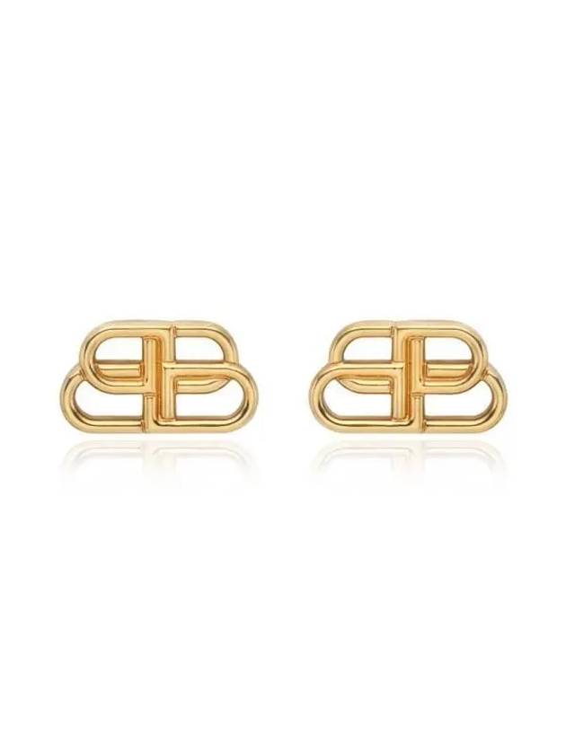 BB Logo Stud Earrings Gold - BALENCIAGA - BALAAN 3