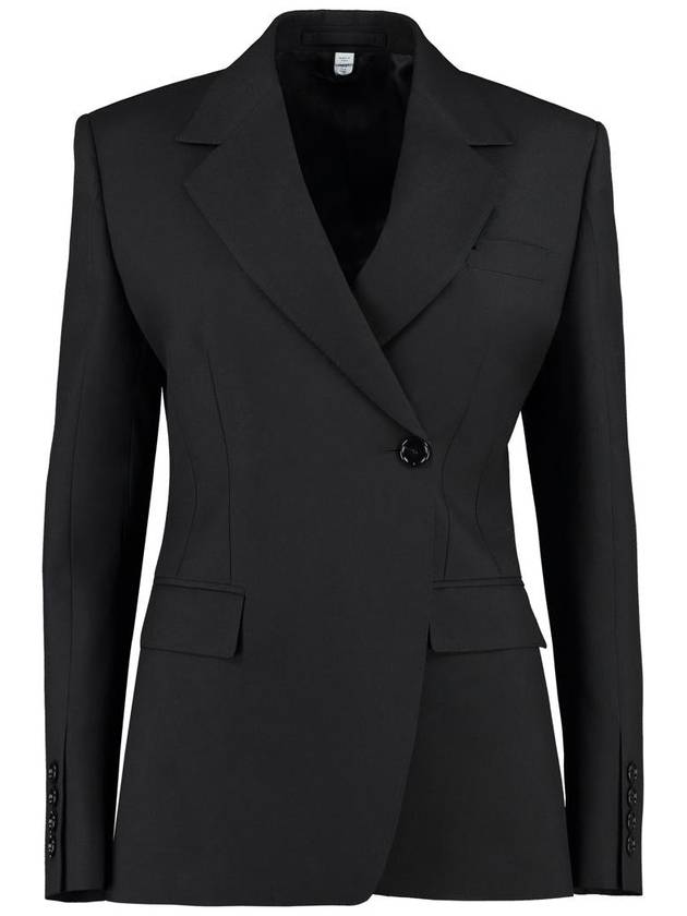 Women's Wool Tailored Blazer Jacket Black - BURBERRY - BALAAN 2