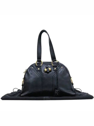 YSL Yip 156465 Black Leather Muse 1 S Size Tote Bag - SAINT LAURENT - BALAAN 1