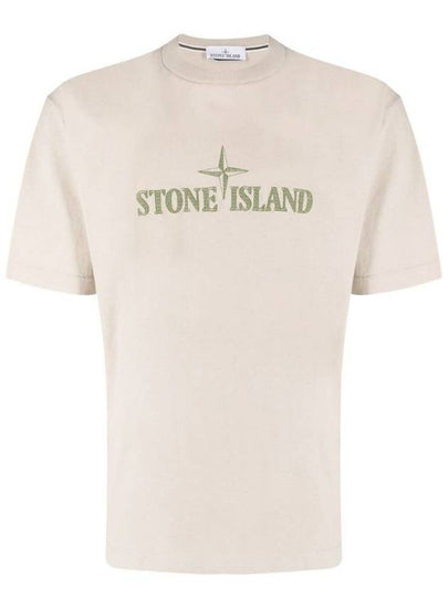 Stitches Two Embroidery Short Sleeve T-Shirt Dove Grey - STONE ISLAND - BALAAN 2