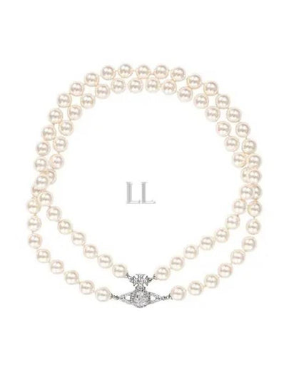 Graziella Pearl Choker Necklace Silver - VIVIENNE WESTWOOD - BALAAN 2