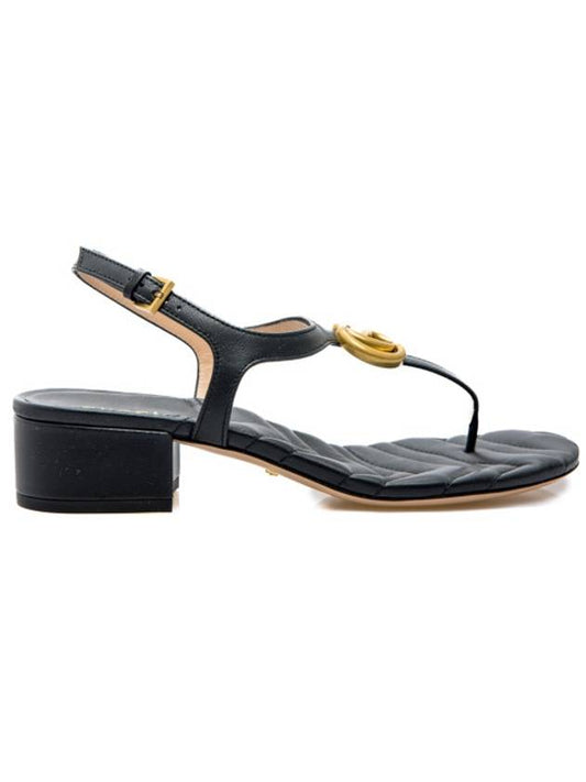 Women's Double G Sandals Black - GUCCI - BALAAN.