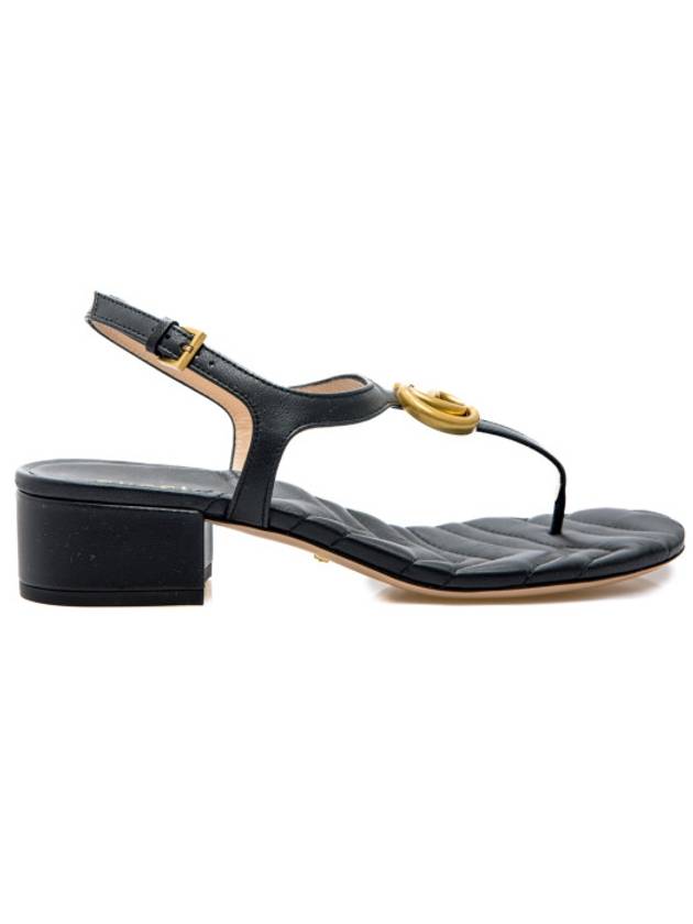 Women's Double G Sandals Black - GUCCI - BALAAN 1