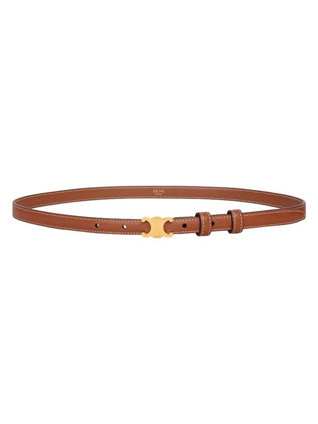 Teen Triomphe Calfskin Belt Tan - CELINE - BALAAN.